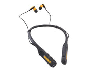 DeWalt - DeWalt Bluetooth Headphone & Speaker - DEWALT Bluetooth earphones with neckband, black and yellow.
