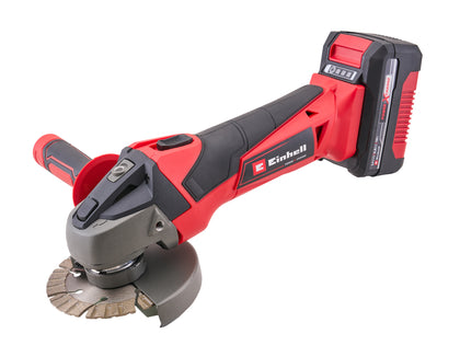 Einhell - Einhell 18V Angle Grinder Kit with a 4.0Ah Li-Ion Battery - Cordless angle grinder with lithium-ion battery.