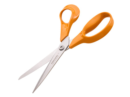 Fiskars - Fiskars 21cm (8in) Classic Scissors - Orange-handled scissors with sharp stainless steel blades.