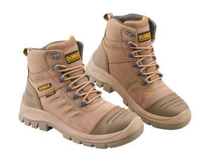 DeWalt - DeWalt Stone Waterproof Work Boots - Tan steel-toe work boots with rugged soles.