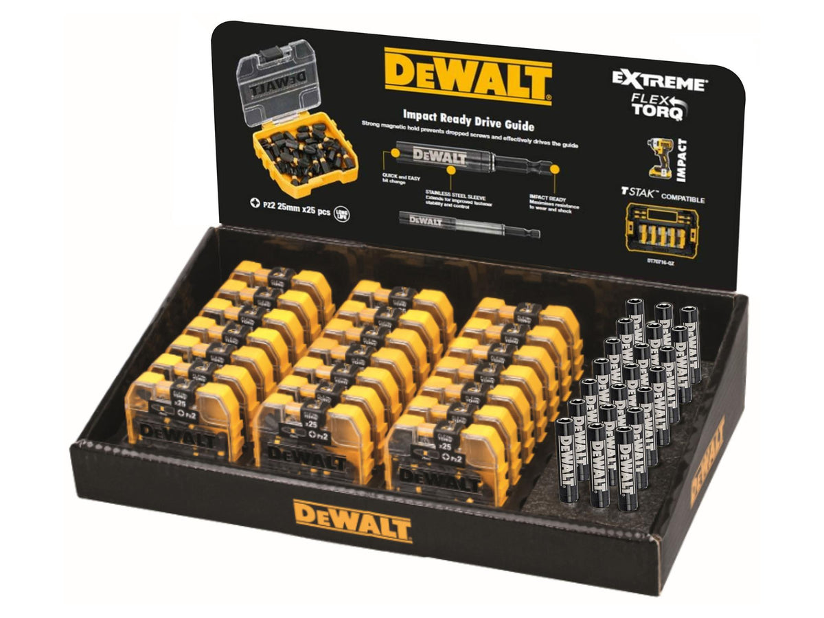 DeWalt - DeWalt 25 Piece PZ2 25 & 50mm Bit Set with Mag Adaptor - DEWALT screwdriver bit set with durable yellow case Pack of 21. - imagen 2