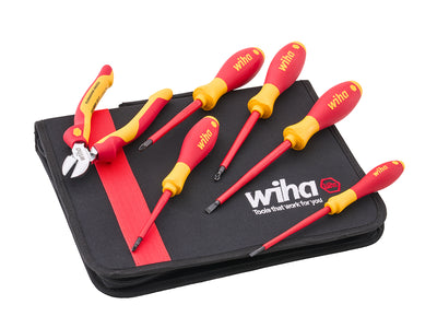 Wiha - Wiha Electrician's VDE Screwdriver & Plier Set - Wiha insulated screwdriver set with carrying case.