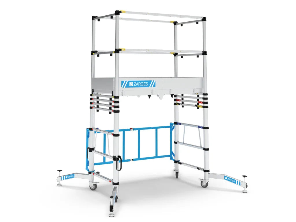 Zarges - Zarges TT002 Teletower Aluminium Telescopic Scaffold Tower with Toeboards - Aluminum mobile scaffold tower with adjustable platform. - imagen 2
