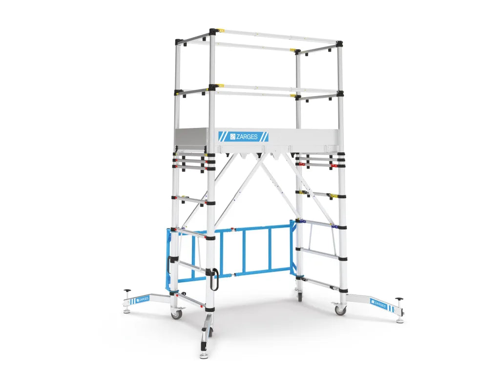 Zarges - Zarges TT002 Teletower Aluminium Telescopic Scaffold Tower with Toeboards - Mobile aluminum scaffold tower with adjustable platform height. - imagen 3