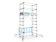 Zarges - Zarges TT002 Teletower Aluminium Telescopic Scaffold Tower with Toeboards - Aluminum mobile scaffolding tower with stabilizer wheels. - imagen 5