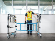 Zarges - Zarges TT002 Teletower Aluminium Telescopic Scaffold Tower with Toeboards - Telescopic aluminum scaffolding with wheels and safety rail. - imagen 7