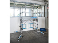 Zarges - Zarges TT002 Teletower Aluminium Telescopic Scaffold Tower with Toeboards - Aluminum rolling scaffold tower with guardrails and stabilizers. - imagen 8