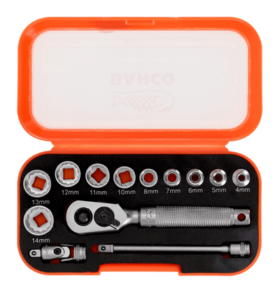 Bahco SBS13MC10.5 1/4in Drive Socket Set, 13 Piece