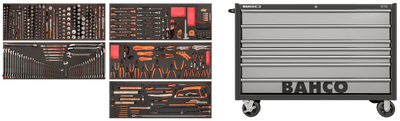 Bahco XXL Tool Trolley General Purpose Tool Kit, 488 Piece