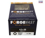 ForgeFix ForgeFast Pozi Compatible Elite Performance Wood Screw ZY 4.5 x 30mm Box 200 - imagen 2