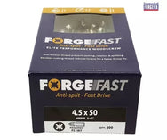 ForgeFix ForgeFast Pozi Compatible Elite Performance Wood Screw ZY 4.5 x 50mm Box 200 - imagen 2