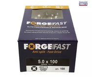ForgeFix ForgeFast Pozi Compatible Elite Performance Wood Screw ZY 5.0 x 100mm Box 100 - imagen 2
