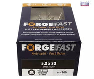 ForgeFix ForgeFast Pozi Compatible Elite Performance Wood Screw ZY 5.0 x 30mm Box 200 - imagen 2