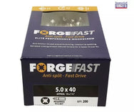 ForgeFix ForgeFast Pozi Compatible Elite Performance Wood Screw ZY 5.0 x 40mm Box 200 - imagen 2