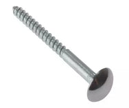 ForgeFix Mirror Screw Chrome Domed Top Slotted CSK ST ZP 2in x 8 Bag 10
