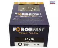 ForgeFix ForgeFast Pozi Compatible Elite Performance Wood Screw ZY 5.0 x 50mm Box 200 - imagen 2