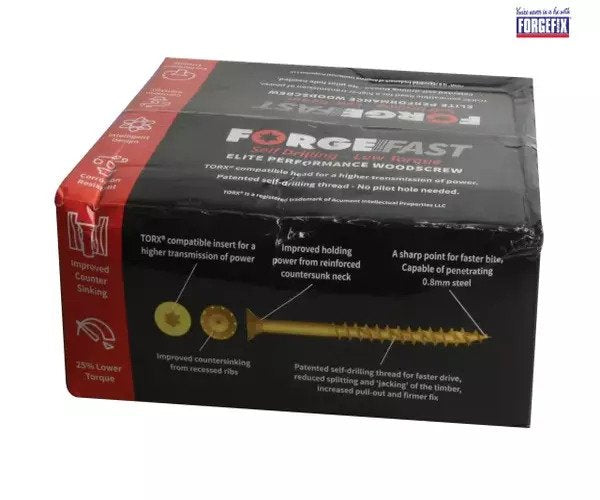 ForgeFix ForgeFast Torx® Compatible Wood Screw Pack 1800 Piece - imagen 2