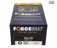 ForgeFix ForgeFast Pozi Compatible Elite Performance Wood Screw ZY 6.0 x 70mm Box 100 - imagen 2