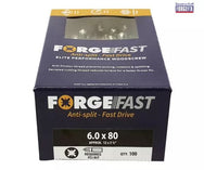 ForgeFix ForgeFast Pozi Compatible Elite Performance Wood Screw ZY 6.0 x 80mm Box 100 - imagen 2