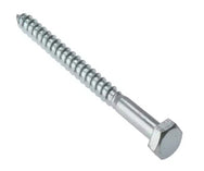 ForgeFix Coach Screw Hexagon Head Single Thread ZP M12 x 100mm Bag 5