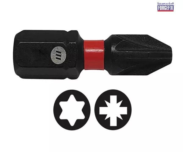 ForgeFix ForgeFast Pozidriv Compatible Impact Bit PZ1 x 25mm (Card 2) - imagen 2