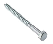 ForgeFix Coach Screw Hexagon Head Single Thread ZP M8 x 150mm Bag 10