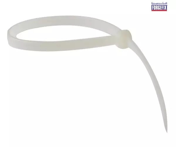 ForgeFix Cable Tie Natural/Clear 4.8 x 300mm (Bag 100) - imagen 2