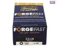 ForgeFix ForgeFast Pozi Compatible Elite Performance Wood Screw ZY 3.5 x 20mm Box 200 - imagen 2