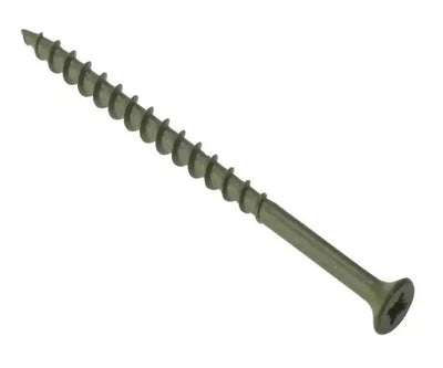 ForgeFix Decking Screw Pozi Compatible ST Green Anti-Corrosion 4.5 x 50mm Tub 1000