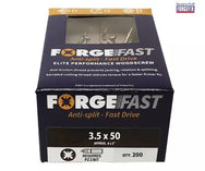 ForgeFix ForgeFast Pozi Compatible Elite Performance Wood Screw ZY 3.5 x 50mm Box 200 - imagen 2