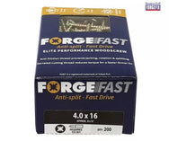 ForgeFix ForgeFast Pozi Compatible Elite Performance Wood Screw ZY 4.0 x 16mm Box 200 - imagen 2