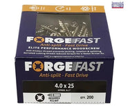 ForgeFix ForgeFast Pozi Compatible Elite Performance Wood Screw ZY 4.0 x 25mm Box 200 - imagen 2
