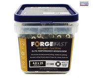 ForgeFix ForgeFast Pozi Compatible Elite Performance Wood Screw ZY 4.0 x 25mm Tub 1600 - imagen 2