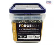 ForgeFix ForgeFast Pozi Compatible Elite Performance Wood Screw ZY 4.0 x 40mm Tub 1200 - imagen 2