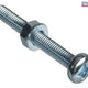 ForgeFix Machine Screw Pozi Compatible Pan Head ZP M6 x 50mm Forge Pack 4