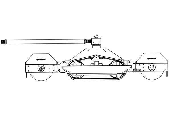 Technical drawing of a road roller with brand name 'Wacker' on a white background