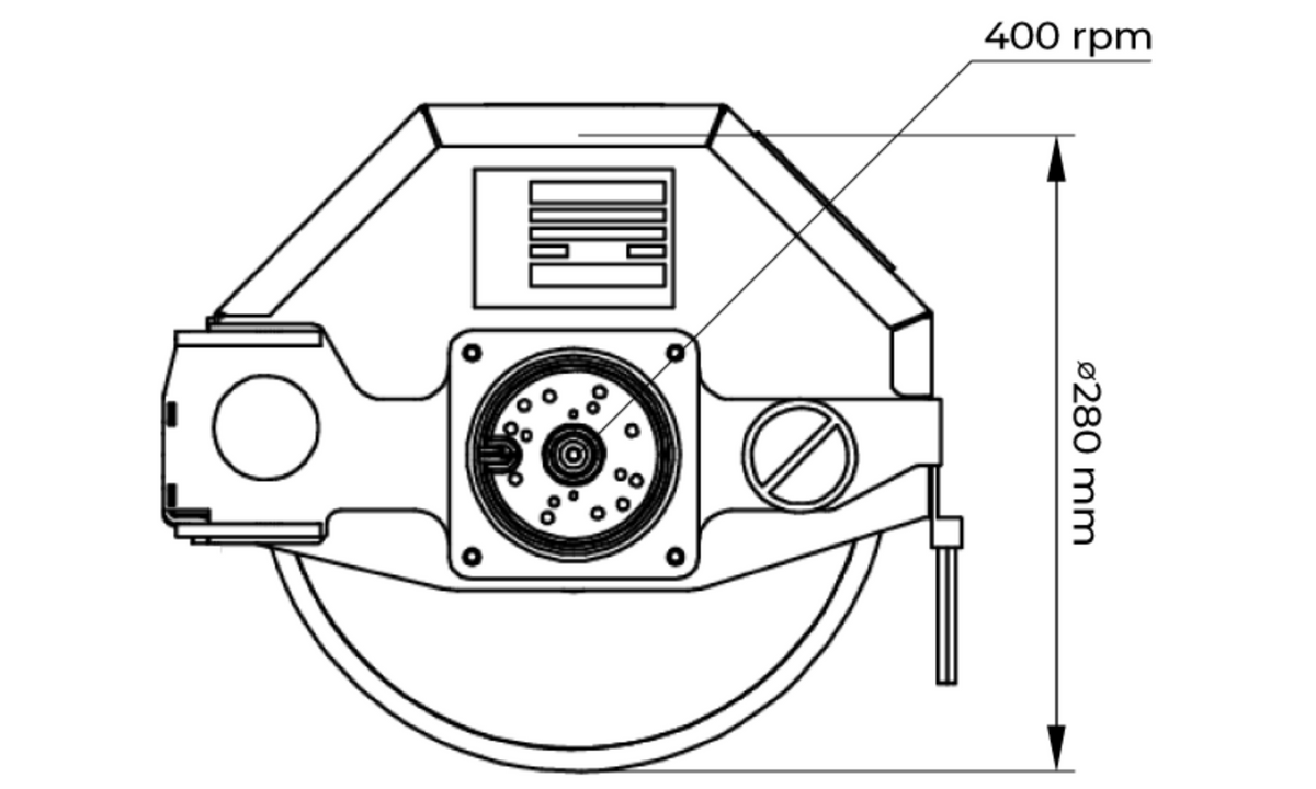 Technical drawing of a mechanical component with dimensions labeled - imagen 8