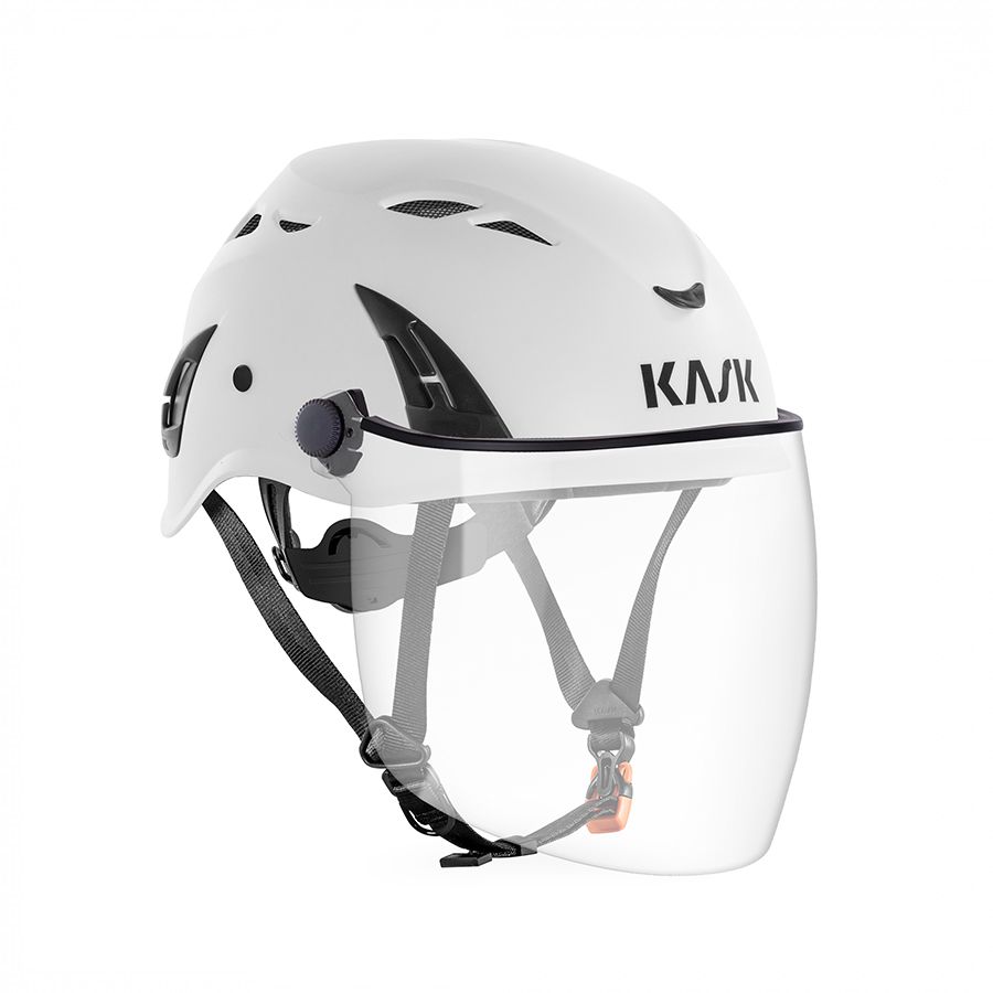KASK - KASK Full Face Visor for Helmets - White safety helmet with face shield and adjustable straps. - imagen 2