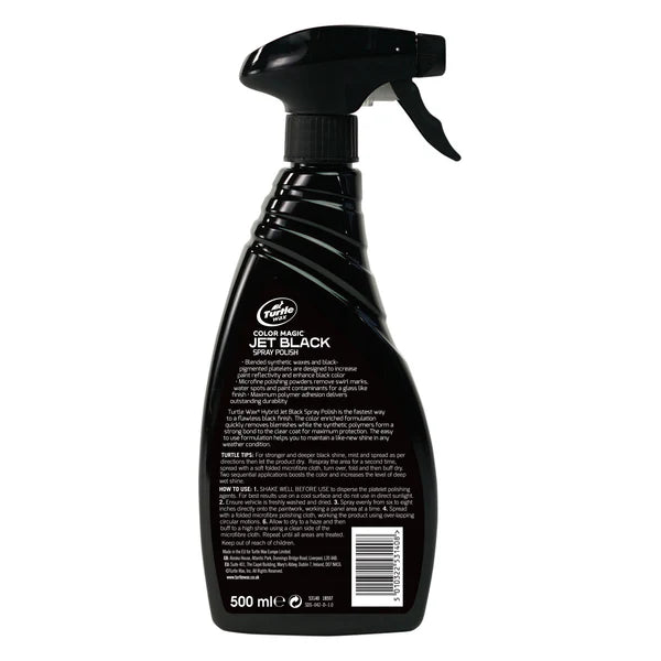 Turtle Wax Jet Black Spray Polish 500ml – – Now available at MTN Shop UK. - imagen 2