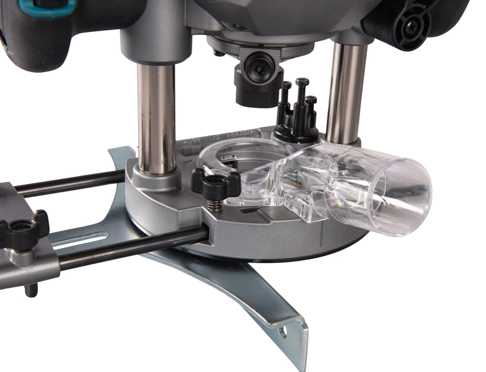 Makita - Makita RP001GZ02 XGT® 40Vmax BL 1/2in Router 40V Bare Unit - Router base with clear dust collection attachment. - imagen 7