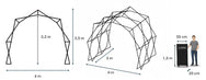 Konligo The Tent heavy duty folding gazebo with sides open at full 3.2 m height for outdoor events - imagen 5