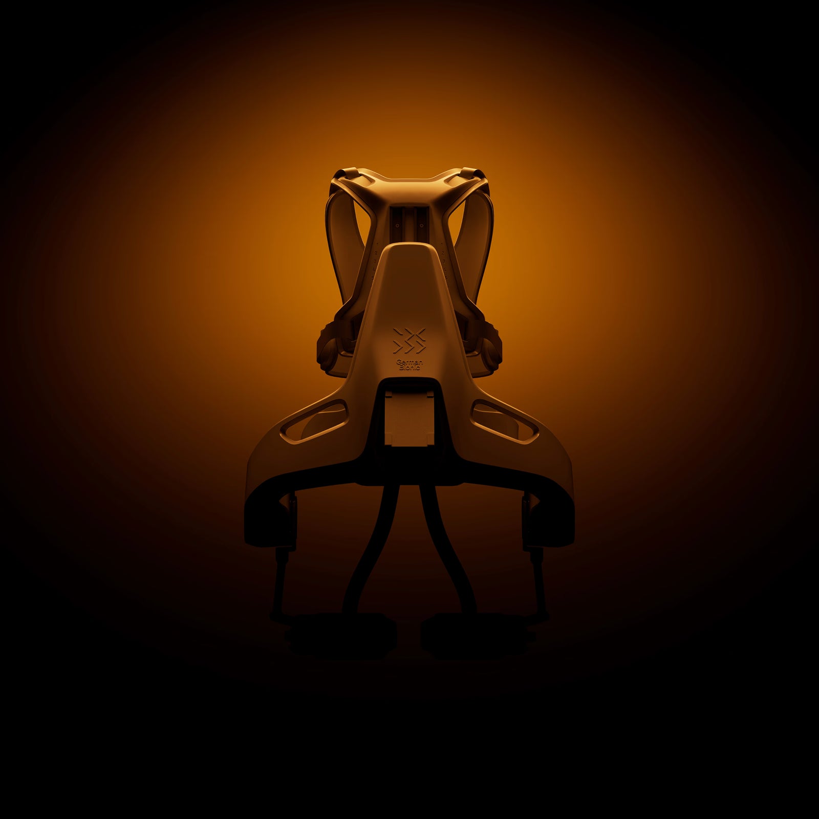 Bicycle chainring on a dark background