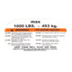 Capacity Warning Label (1000 Lbs) Prostar