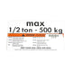 Label 1/2 Ton Capacity (V1)