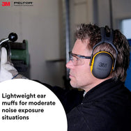 3M Peltor X2 Ear Defenders, SNR=31dB – The Peltor X2 Ear Defenders are lightweight and low-profile, ideal for protecting workers' hearing against low-to-moderate level industrial noise e.g. roadworks and construction. – Now available at MTN Shop UK. - imagen 2