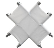 Showtex Trussleeve 4-Way Cross – ✔Covering your truss safe, fast, and easy or turning it into a design feature without any visible seams. ✔Flame retardant ✔Connect 4 truss pieces ✔Black & White – Now available at MTN Shop UK. - imagen 2