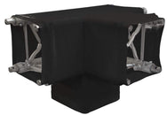 Showtex Trussleeve 4-Way Corner – ✔Covering your truss safe, fast, and easy or turning it into a design feature without any visible seams. ✔Flame retardant ✔Connect 4 truss pieces ✔Black & White – Now available at MTN Shop UK. - imagen 2