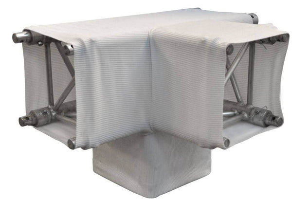 Showtex Trussleeve 4-Way Corner – ✔Covering your truss safe, fast, and easy or turning it into a design feature without any visible seams. ✔Flame retardant ✔Connect 4 truss pieces ✔Black & White – Now available at MTN Shop UK.