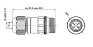 4 Pin Circular Connector Male - Spec - imagen 3