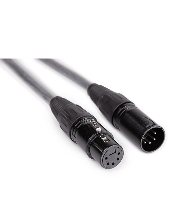 DMX 5 pin cable heads black